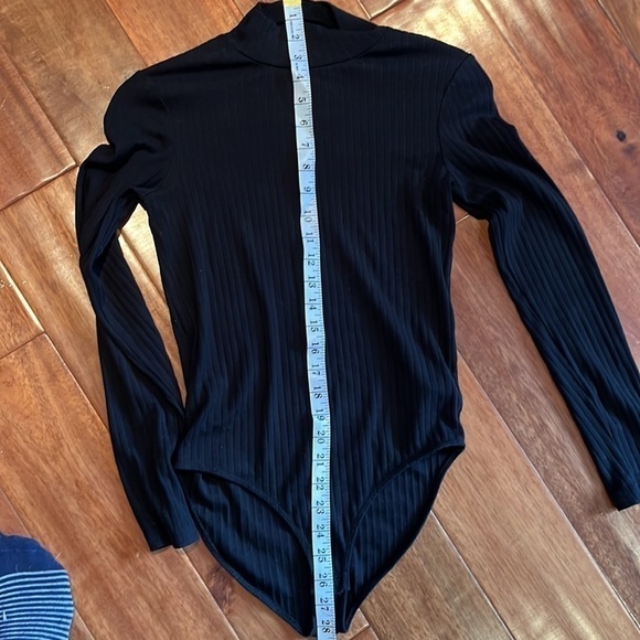 GAP black long sleeved mock turtle neck body suit size small - Picture 7 of 7